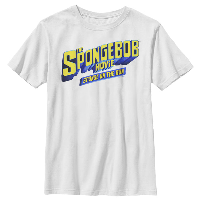 fifth sun Boy's SpongeBob SquarePants Sponge on the Run Classic Logo T-Shirt