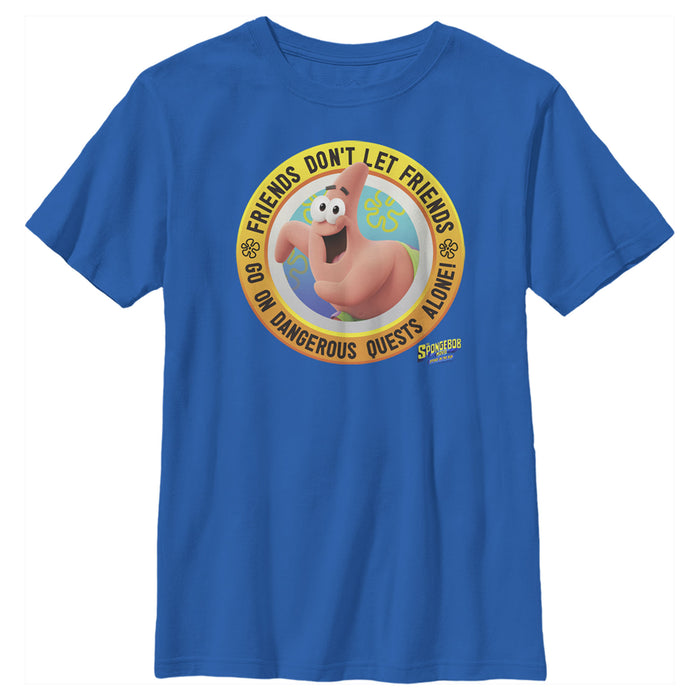 fifth sun Boy's SpongeBob SquarePants Sponge on the Run Patrick Don't Quest Alone T-Shirt