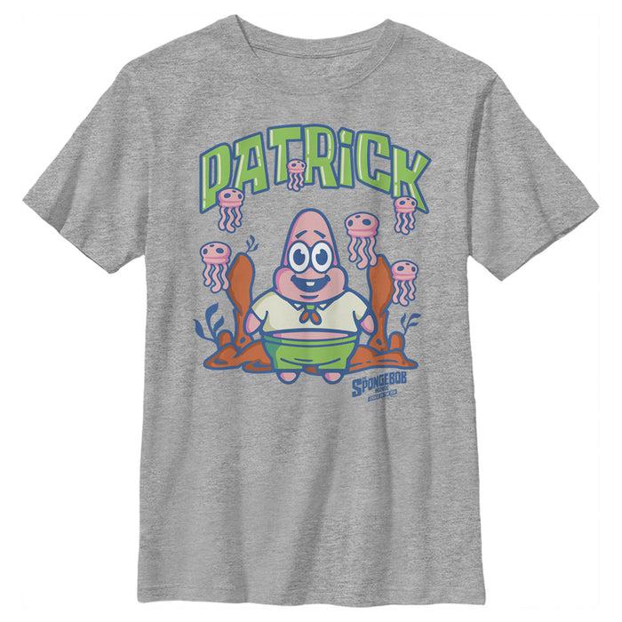 fifth sun Boy's SpongeBob SquarePants Sponge on the Run Young Patrick Pose T-Shirt