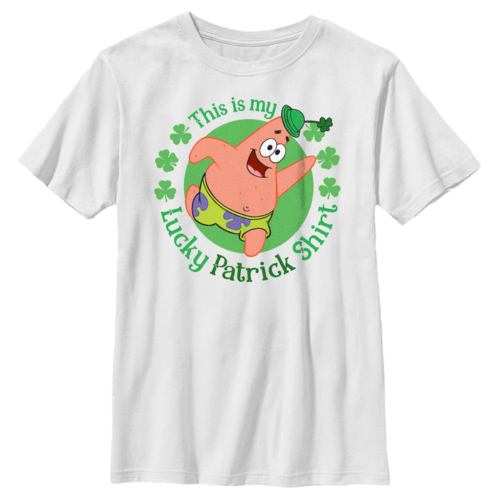 fifth sun Boy's SpongeBob SquarePants St. Patrick's Day This is my Lucky Patrick Shirt T-Shirt