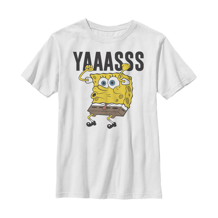 fifth sun Boy's SpongeBob SquarePants Yasss Cheer T-Shirt