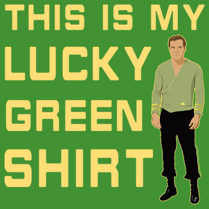 Fifth Sun Boy's Star Trek St. Patrick's Day Kirk This Is My Lucky Green Shirt T-Shirt