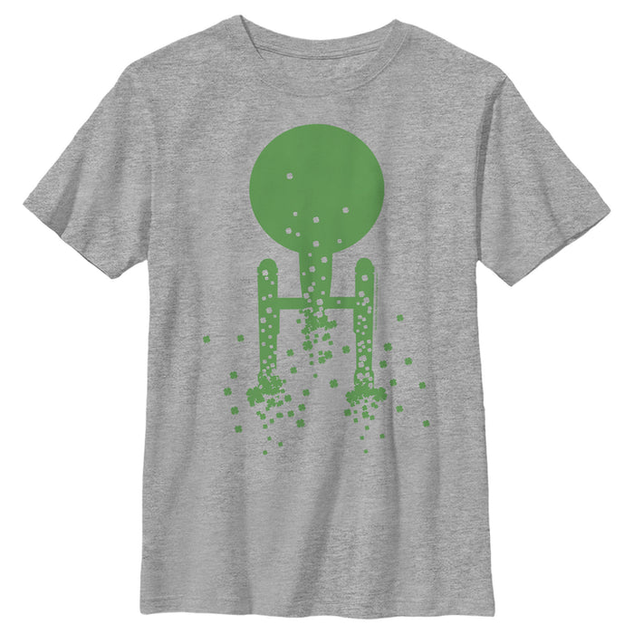 fifth sun Boy's Star Trek St. Patrick's Enterprise Clover Fill T-Shirt