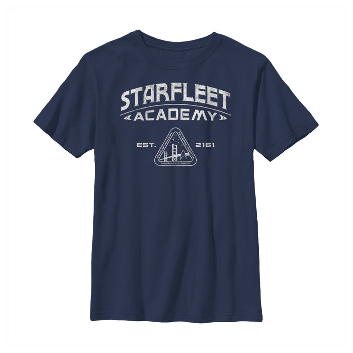 fifth sun Boy's Star Trek Starfleet Academy Emblem Est. 2161 T-Shirt