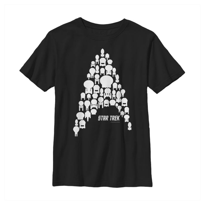fifth sun Boy's Star Trek Starfleet Ship Collage T-Shirt