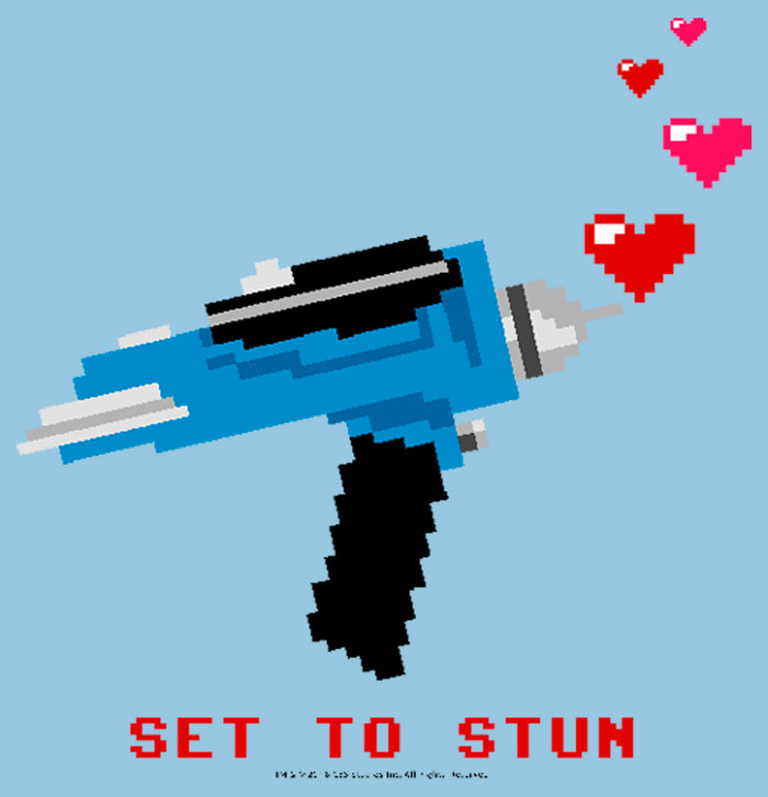 Fifth Sun Boy's Star Trek Valentine's Pixel Set Phasers To Stun T-Shirt