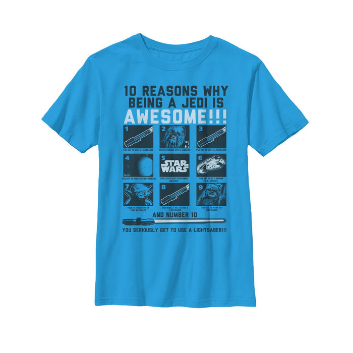 fifth sun Boy's Star Wars 10 Reasons Being a Jedi T-Shirt