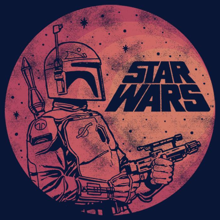 Fifth Sun Boy's Star Wars Boba Fett Retro Circle T-Shirt