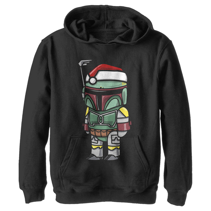 Fifth Sun Boy's Star Wars Boba Fett Santa Hat Cartoon Pull Over Hoodie