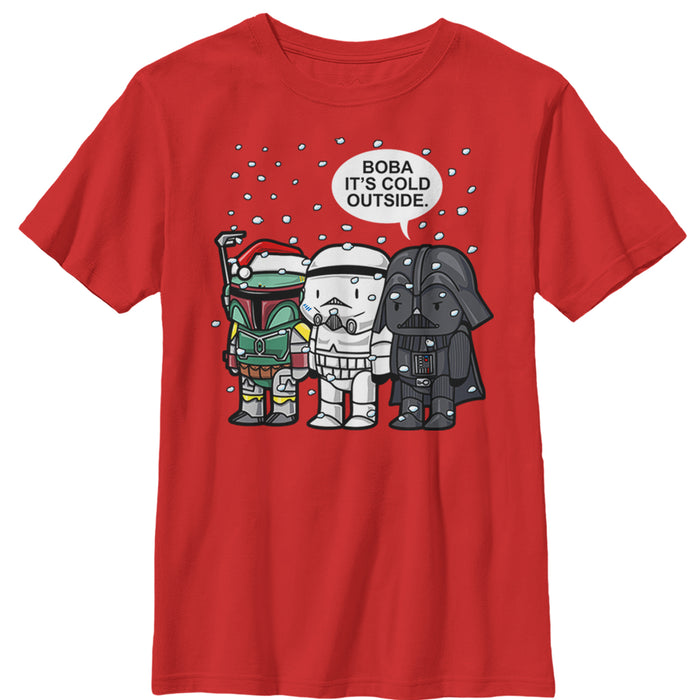 fifth sun Boy's Star Wars Boba It's Cold Outside T-Shirt