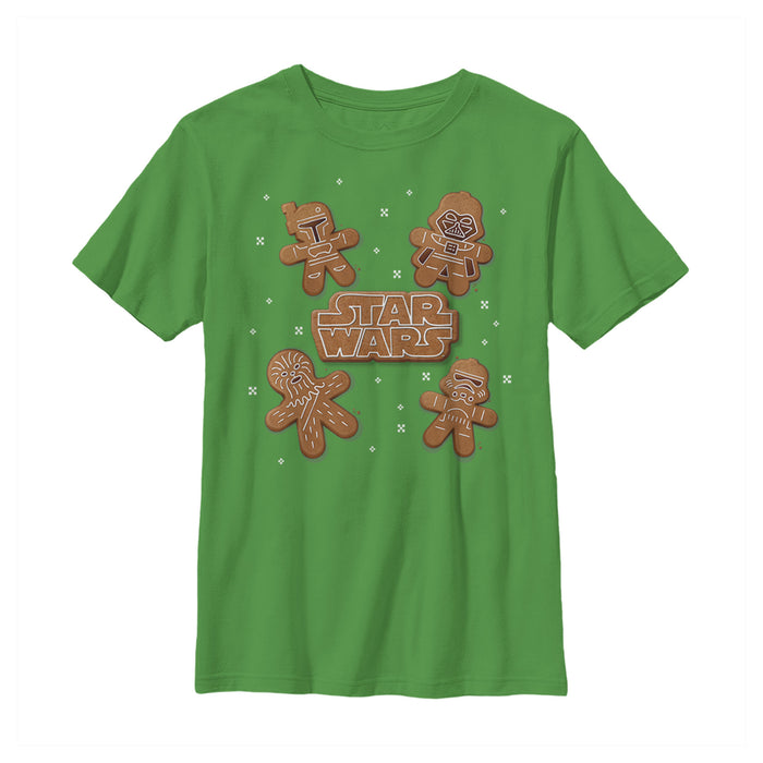 Fifth Sun Boy's Star Wars Christmas Gingerbread Characters T-Shirt