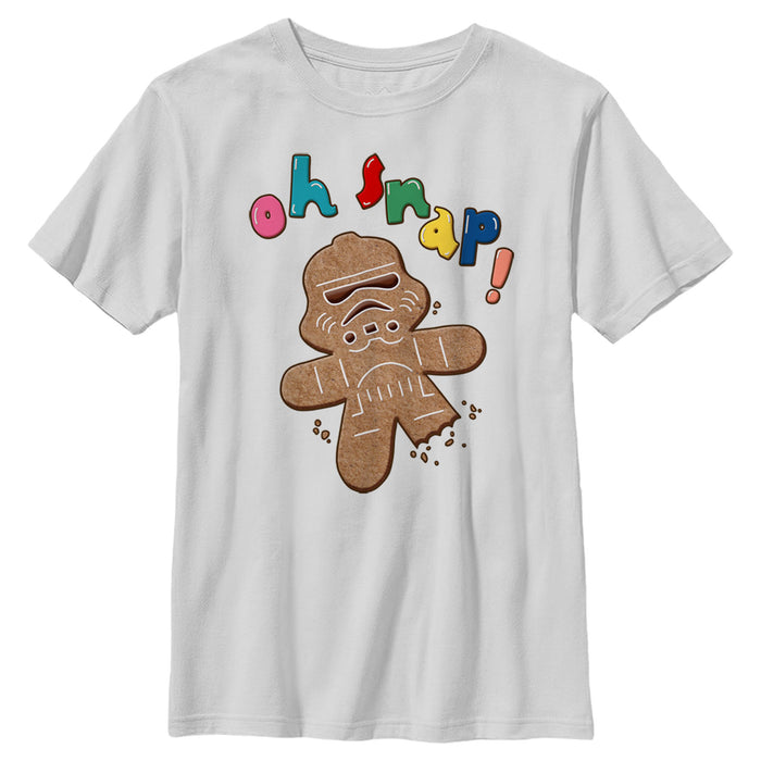 fifth sun Boy's Star Wars Christmas Stormtrooper Snap T-Shirt