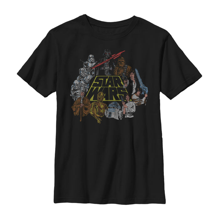 fifth sun Boy's Star Wars Classic Characters T-Shirt