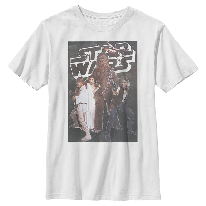 fifth sun Boy's Star Wars Classic Movie Scene Poster T-Shirt