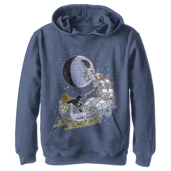 fifth sun Boy's Star Wars Darth Vader Starry Sleigh Pull Over Hoodie