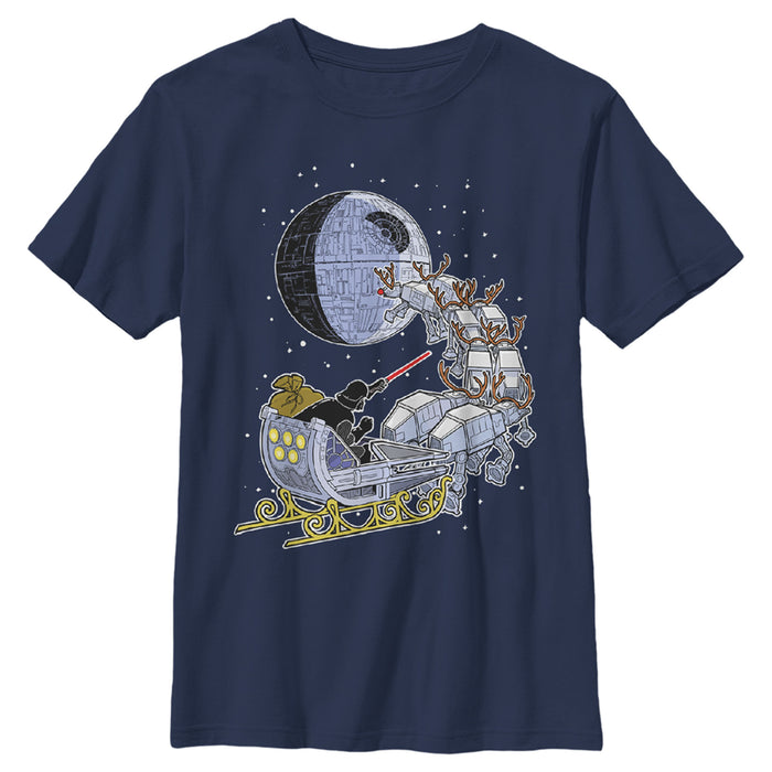 fifth sun Boy's Star Wars Darth Vader Starry Sleigh T-Shirt