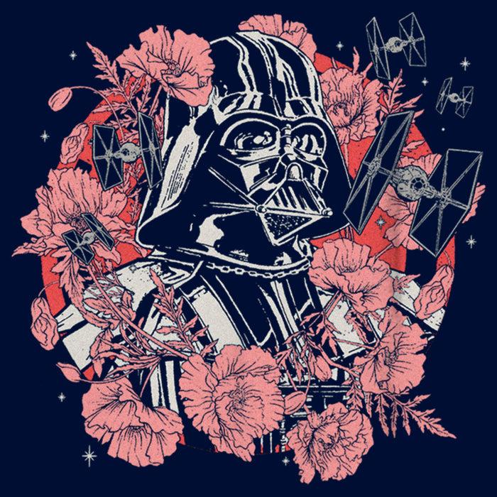 Fifth Sun Boy's Star Wars Floral Darth Vader With Tie Fighters T-Shirt