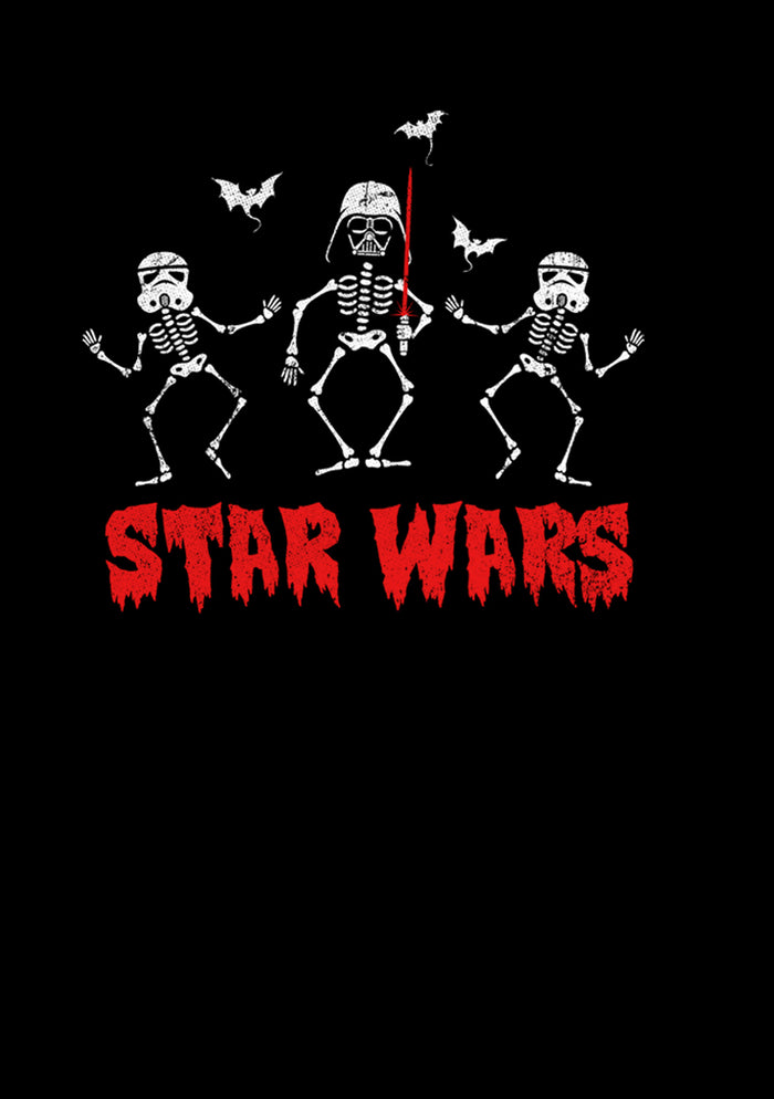 Fifth Sun Boy's Star Wars Halloween Vader Skeletons T-Shirt