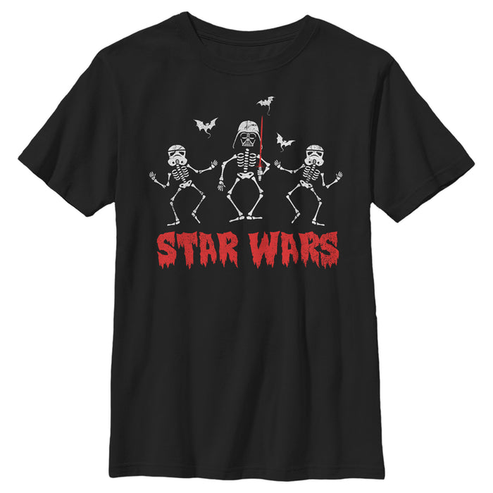 fifth sun Boy's Star Wars Halloween Vader Skeletons T-Shirt