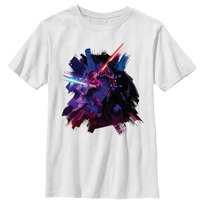 fifth sun Boy's Star Wars: Obi-Wan Kenobi Darth Vader and Obi-Wan Kenobi Battle Paint T-Shirt