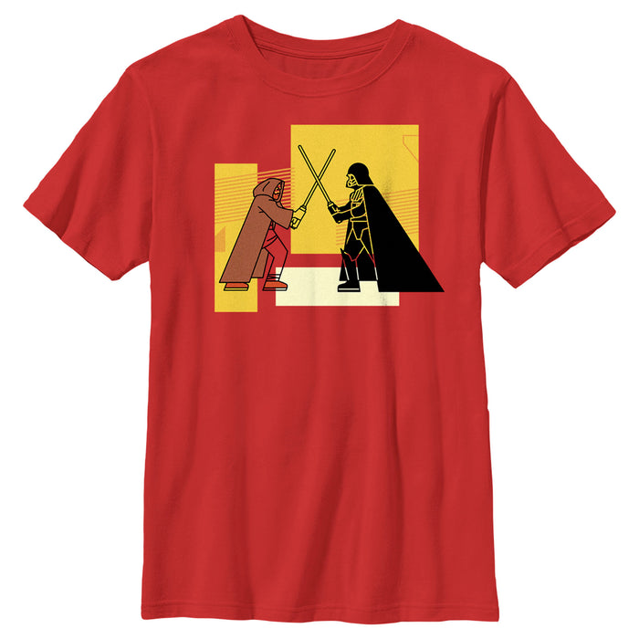 fifth sun Boy's Star Wars: Obi-Wan Kenobi Darth Vader Vs. Obi-Wan Kenobi Color Block T-Shirt