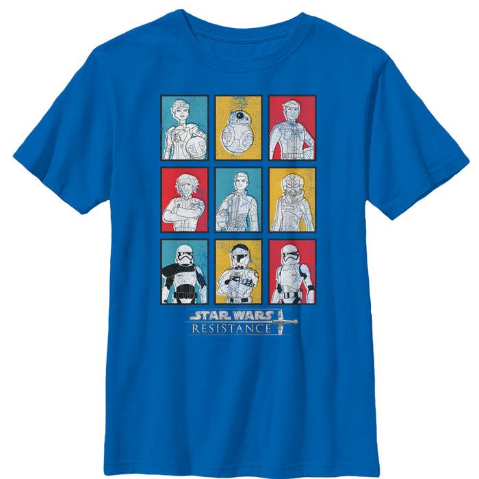 fifth sun Boy's Star Wars Resistance Character Bingo T-Shirt