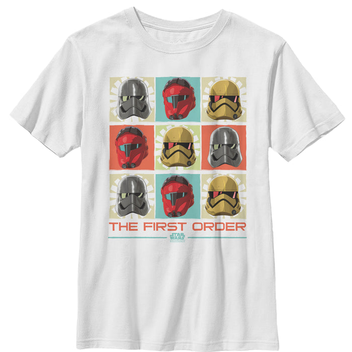 fifth sun Boy's Star Wars Resistance First Order Square T-Shirt