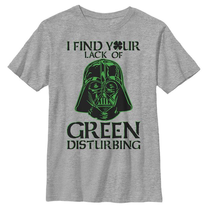 fifth sun Boy's Star Wars St. Patrick's Day Darth Vader I Find your Lack of Green Disturbing T-Shirt