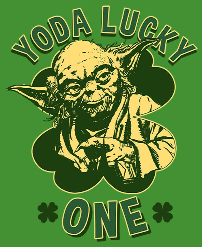 Fifth Sun Boy's Star Wars St. Patrick's Day Yoda Lucky One T-Shirt