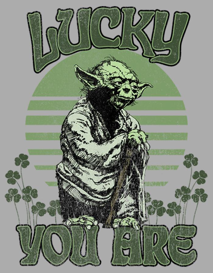 Fifth Sun Boy's Star Wars St. Patrick's Day Yoda Lucky You Are Clovers T-Shirt