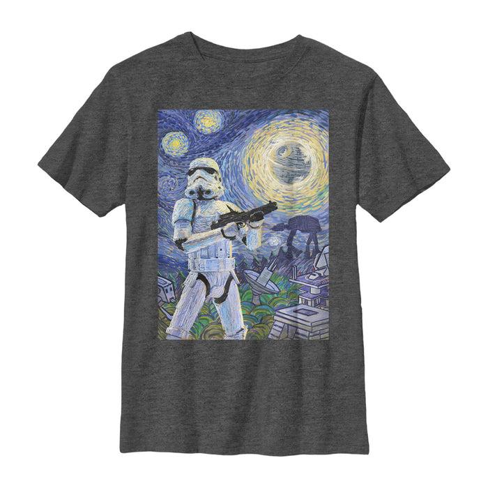 fifth sun Boy's Star Wars Stormtrooper Starry Night T-Shirt