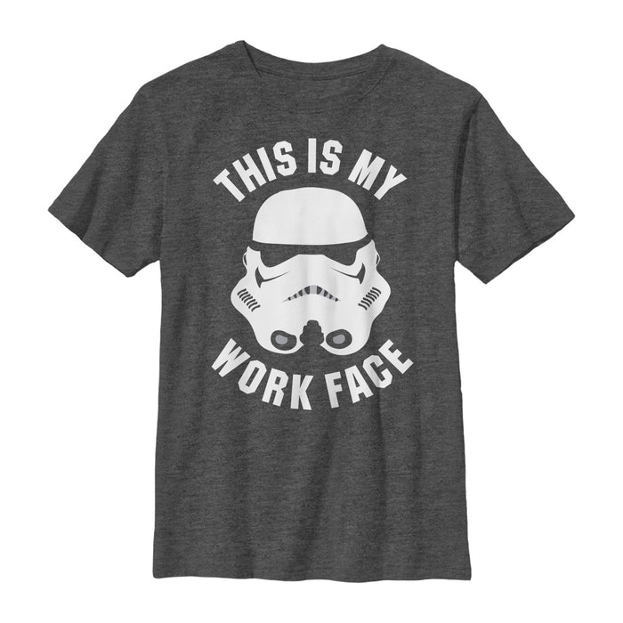 Fifth Sun Boy's Star Wars Stormtrooper This Is My Work Face T-Shirt