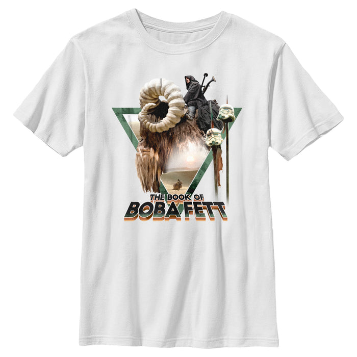 fifth sun Boy's Star Wars: The Book of Boba Fett Bantha Ride Boba T-Shirt