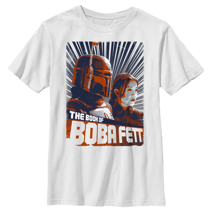 fifth sun Boy's Star Wars: The Book of Boba Fett Fennec and Boba Poster T-Shirt