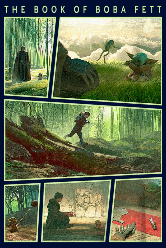 Fifth Sun Boy's Star Wars: The Book Of Boba Fett Grogu Force Training With Luke Skywalker T-Shirt