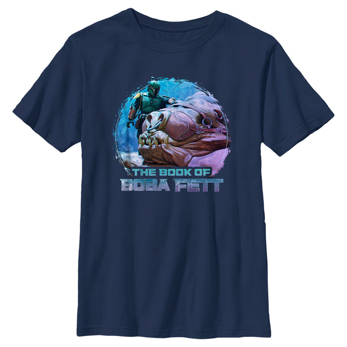 fifth sun Boy's Star Wars: The Book of Boba Fett Rancor and Boba T-Shirt