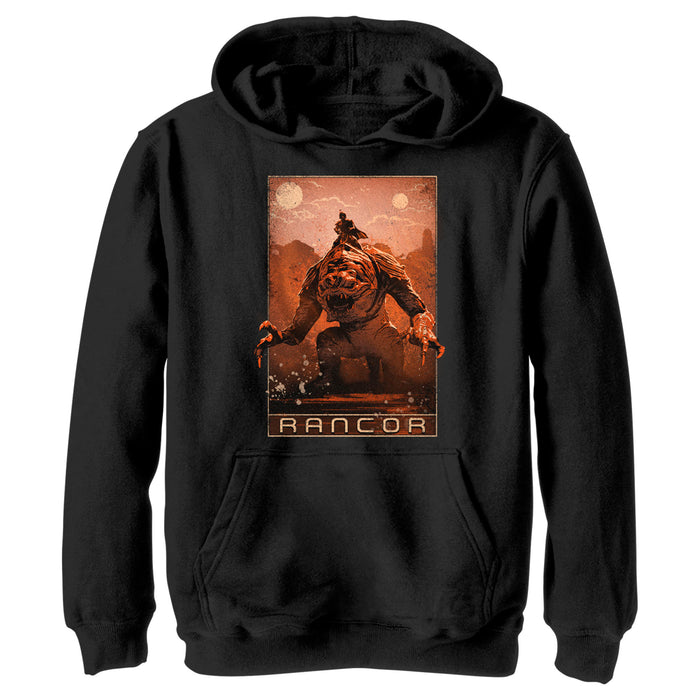 fifth sun Boy's Star Wars: The Book of Boba Fett Rancor on the Loose Pull Over Hoodie
