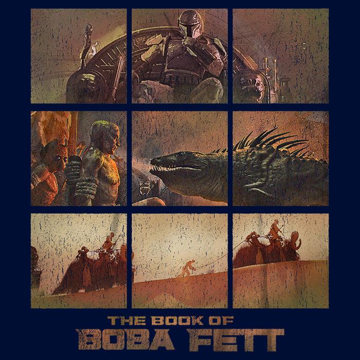 Fifth Sun Boy's Star Wars: The Book Of Boba Fett Tatooine Desert Comic Panels T-Shirt