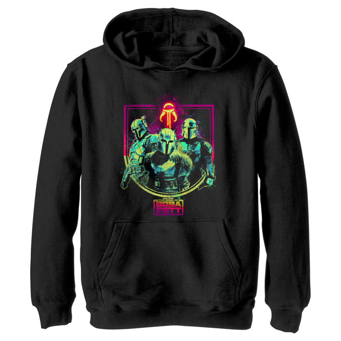 fifth sun Boy's Star Wars: The Book of Boba Fett The Armorer Din and Boba Pull Over Hoodie