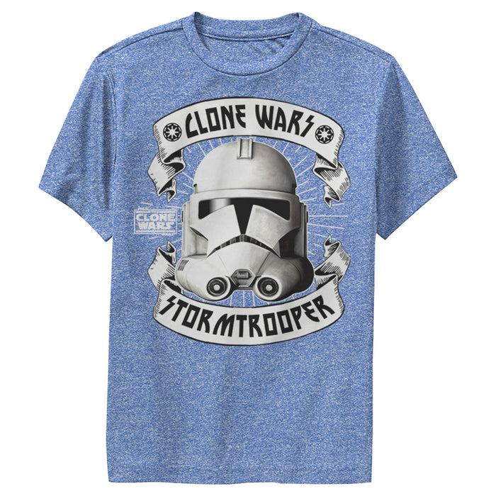 fifth sun Boy's Star Wars: The Clone Wars Stormtrooper Portrait Performance Tee
