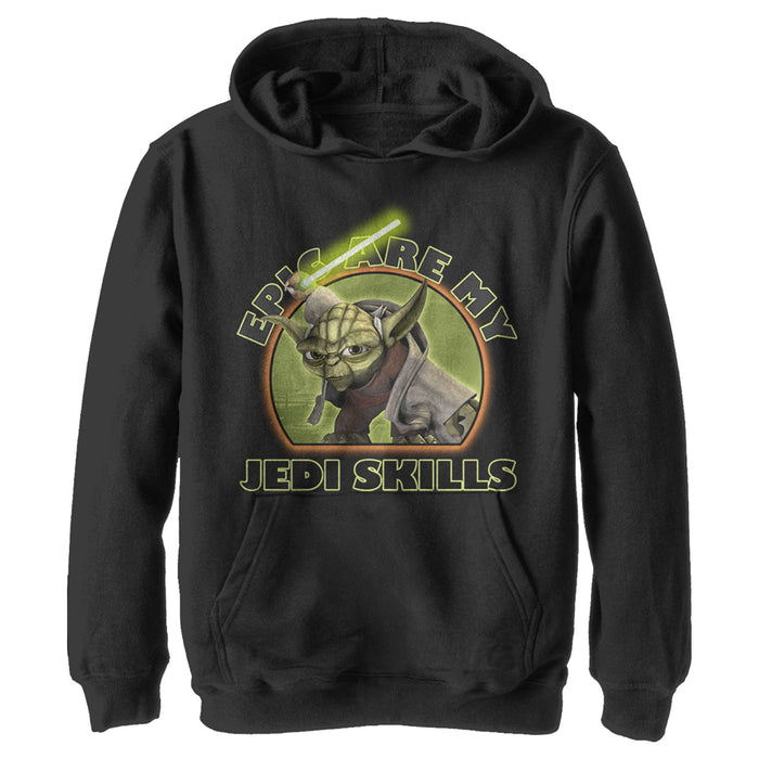 fifth sun Boy's Star Wars: The Clone Wars Yoda Epic Are My Jedi Skills Pull Over Hoodie