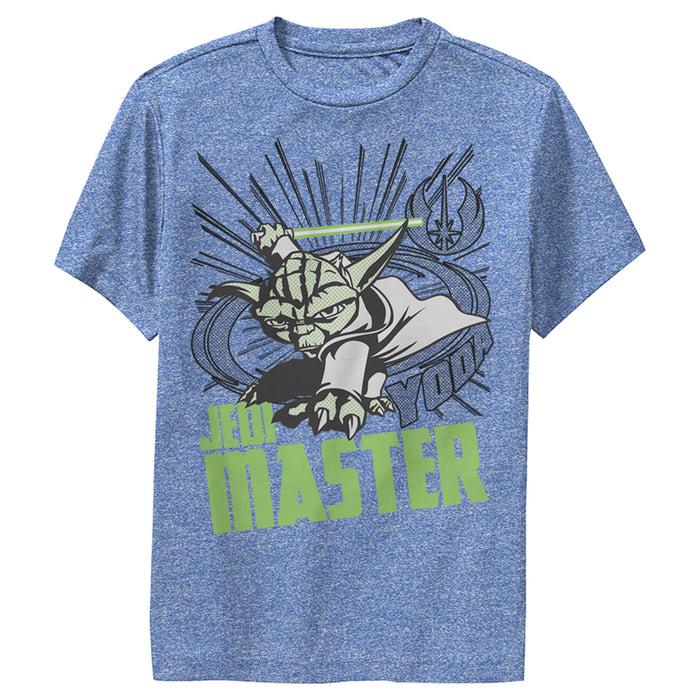 fifth sun Boy's Star Wars: The Clone Wars Yoda Jedi Master Action Pose Performance Tee