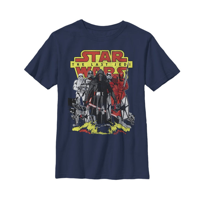 fifth sun Boy's Star Wars The Last Jedi First Order Defense T-Shirt