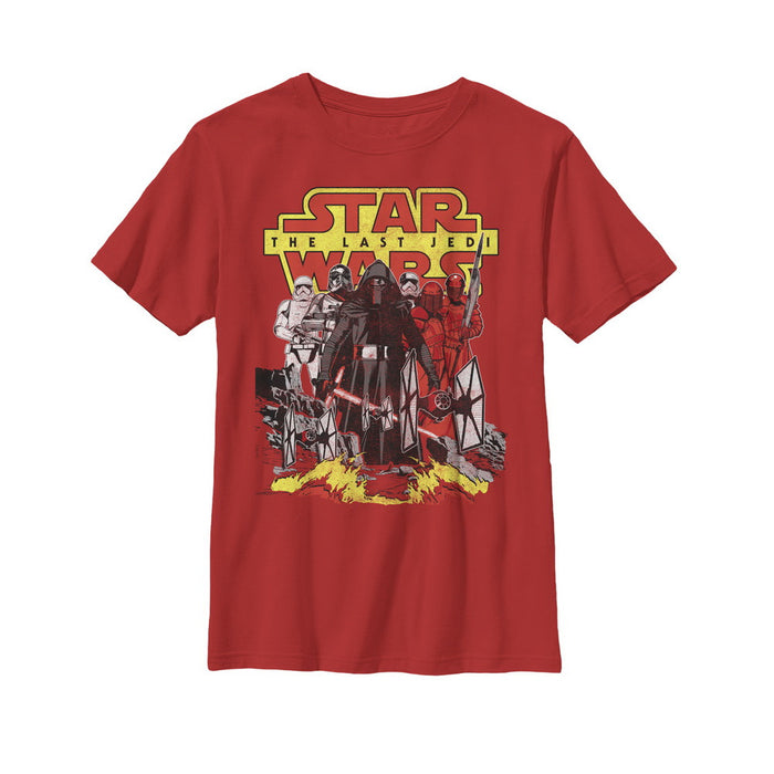 fifth sun Boy's Star Wars The Last Jedi First Order Defense T-Shirt