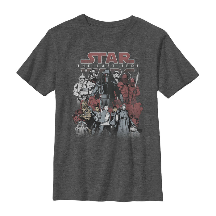 fifth sun Boy's Star Wars The Last Jedi Group Shot T-Shirt