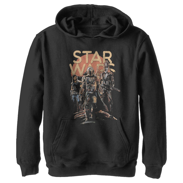 fifth sun Boy's Star Wars: The Mandalorian Character Entourage Pull Over Hoodie