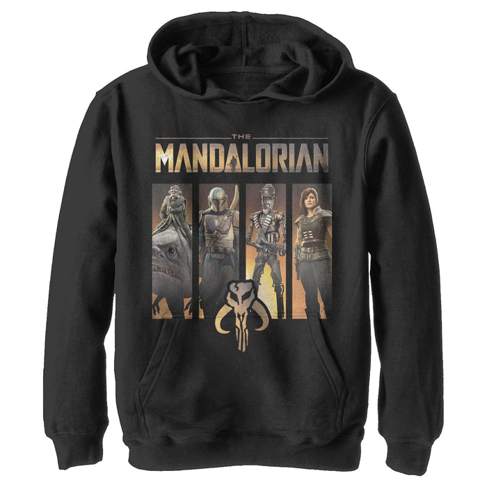 fifth sun Boy's Star Wars: The Mandalorian Character Panel Pull Over Hoodie