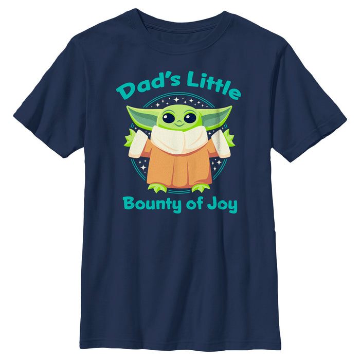 fifth sun Boy's Star Wars: The Mandalorian Grogu Dad's Little Bounty of Joy T-Shirt