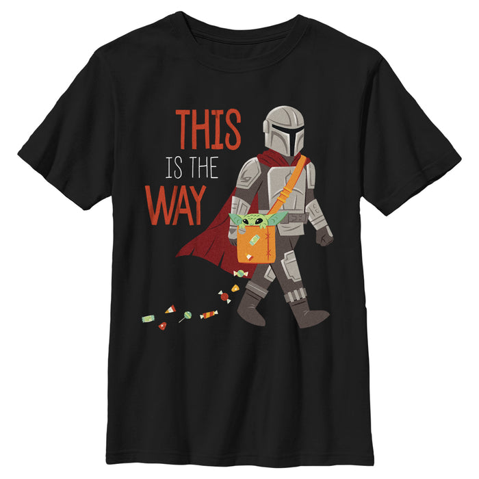 fifth sun Boy's Star Wars: The Mandalorian Halloween Grogu This is the Way T-Shirt