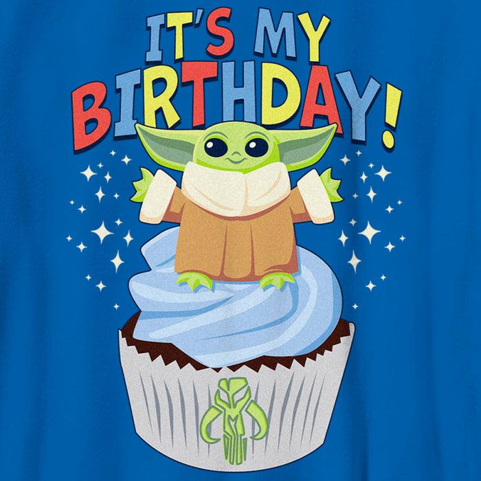 Fifth Sun Boy's Star Wars: The Mandalorian It's My Birthday Grogu Cupcake T-Shirt